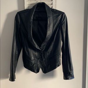Zara Leather blazer S